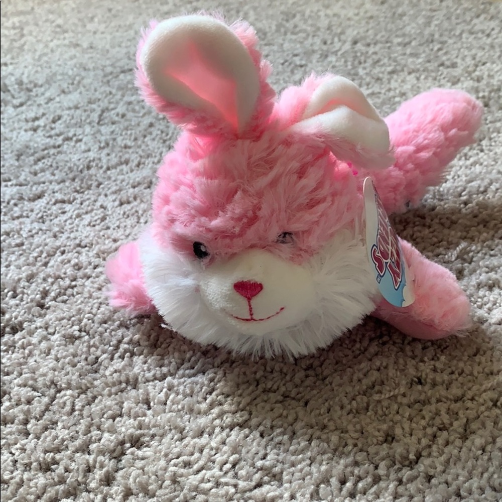 Pink fluffy rabbit